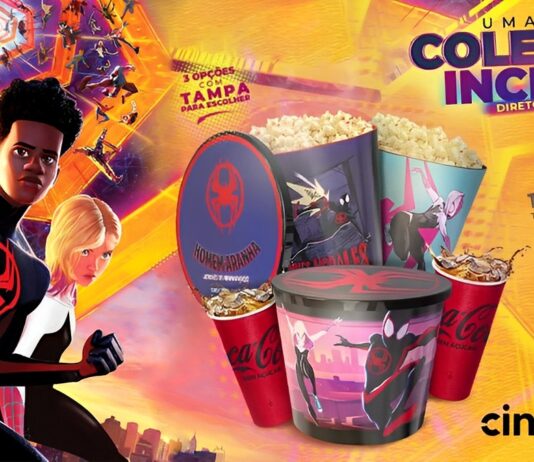 Cinépolis lança baldes colecionáveis de Homem-Aranha: Através do Aranhaverso
