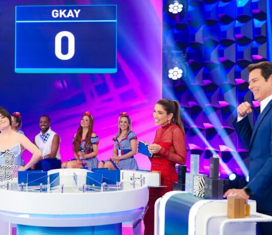 Programa Silvio Santos 18/06/2023 Celso Portiolli e Gkay