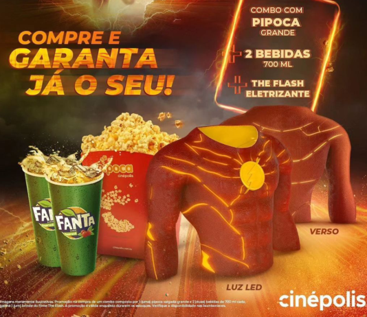 Cinépolis apresenta balde de pipoca com LED de The Flash