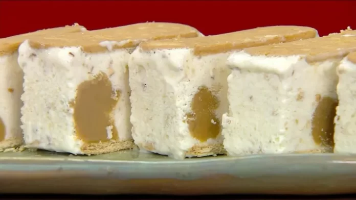 Gelado de creme com doce de leite