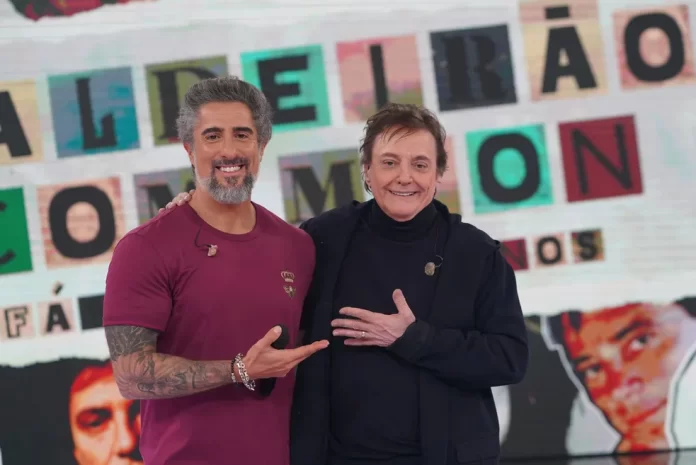 Marcos Mion e Fábio Jr. no 'Caldeirão'
