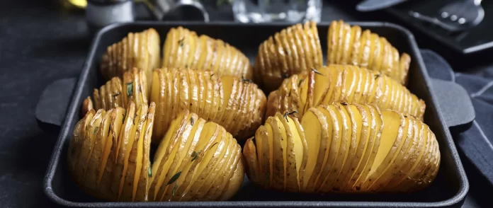 Receita Batatinha Hasselback ou palito