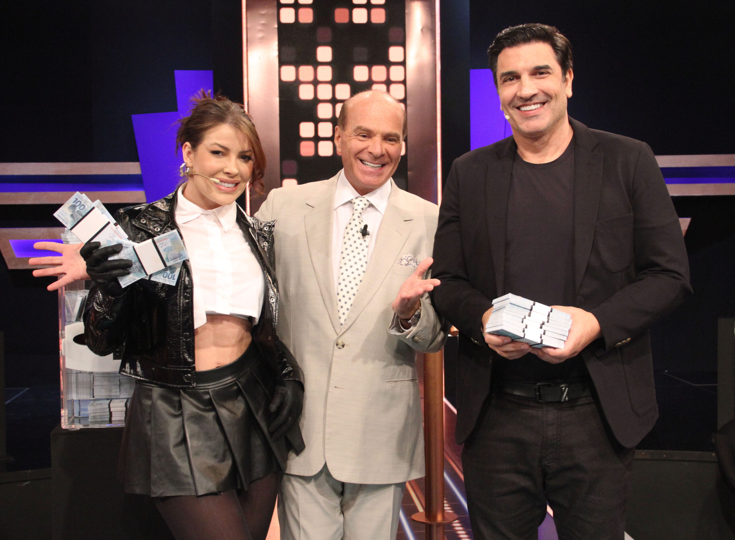 No Mega Sonho, Marcelo de Carvalho recebe Edu Guedes e Jaquelline Grohalski