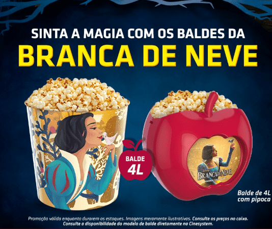 Cinesystem lança combo exclusivo de Branca de Neve