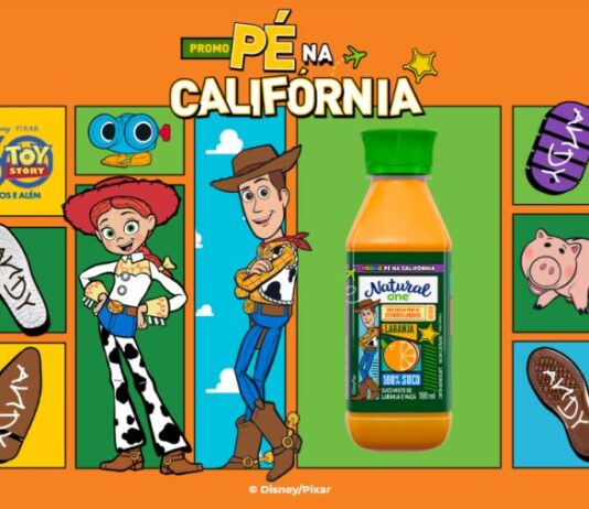 Natural One lança linha de sucos infantis com Toy Story e celebra os 30 anos da franquia com promoção para a Califórnia