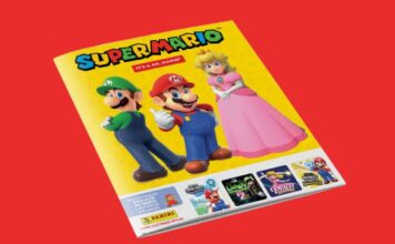 Panini anuncia álbum oficial de figurinhas de Super Mario para 2026 com cromos especiais e pôster exclusivo