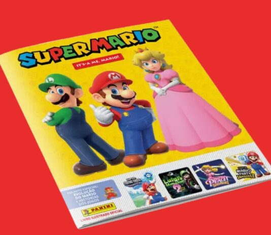 Panini anuncia álbum oficial de figurinhas de Super Mario para 2026 com cromos especiais e pôster exclusivo