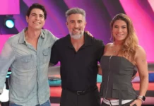 Priscila Fantin e Reynaldo Gianecchini se reencontram no Caldeirão com Mion e relembram grandes momentos da TV Globo