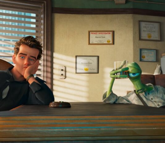 Netflix divulga primeiras fotos de Ray Gunn, nova animação de Brad Bird com Sam Rockwell e Scarlett Johansson